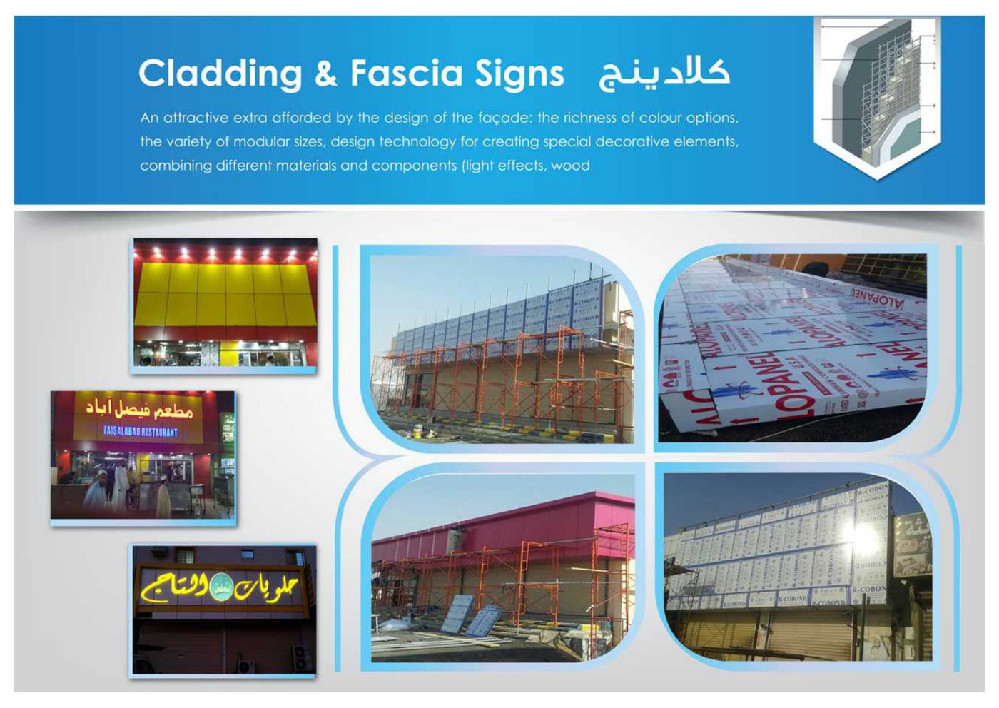 Alucobond ACP Cladding - Restaurant & Retail Facades - Alyami Advertising